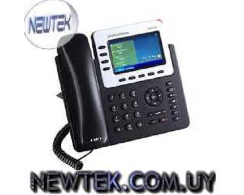 Telefono IP VoIP Grandstream GXP2140 Pantalla 4.3" Bluetooth POE Gigabit 4 Linea